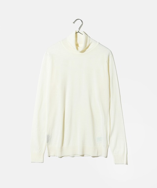 JOHN SMEDLEY(ジョンスメドレー)の「JOHN SMEDLEY CATKIN ジョンスメドレー キャトキン 長袖 タートルネック メリノウール ニット(ニット/セーター・レディース・ブラック/ネイビー系/チャコール/ホワイト系1/ベージュ系1・LARGE/MEDIUM/SMALL)」の2枚目の写真