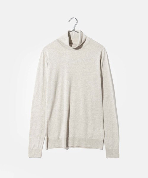 JOHN SMEDLEY(ジョンスメドレー)の「JOHN SMEDLEY CATKIN ジョンスメドレー キャトキン 長袖 タートルネック メリノウール ニット(ニット/セーター・レディース・ブラック/ネイビー系/チャコール/ホワイト系1/ベージュ系1・LARGE/MEDIUM/SMALL)」の4枚目の写真