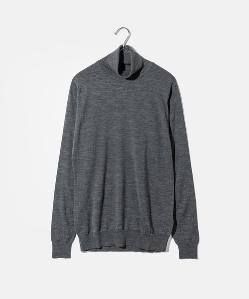 JOHN SMEDLEY(ジョンスメドレー)の「JOHN SMEDLEY CATKIN ジョンスメドレー キャトキン 長袖 タートルネック メリノウール ニット(ニット/セーター・レディース・ブラック/ネイビー系/チャコール/ホワイト系1/ベージュ系1・LARGE/MEDIUM/SMALL)」の3枚目の写真