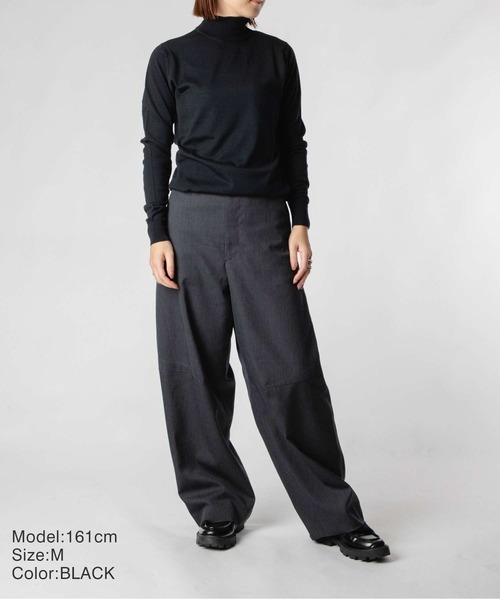 JOHN SMEDLEY(ジョンスメドレー)の「JOHN SMEDLEY CATKIN ジョンスメドレー キャトキン 長袖 タートルネック メリノウール ニット(ニット/セーター・レディース・ブラック/ネイビー系/チャコール/ホワイト系1/ベージュ系1・LARGE/MEDIUM/SMALL)」の6枚目の写真