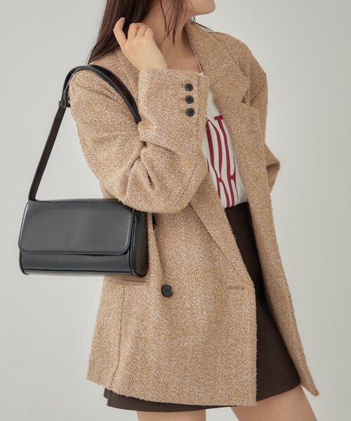 mystic(ミスティック)の「スクエアショルダーBAG(トートバッグ・レディース・ブラック/ブラウン・ONE SIZE)」の3枚目の写真