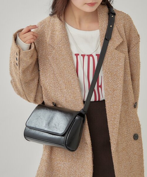 mystic(ミスティック)の「スクエアショルダーBAG(トートバッグ・レディース・ブラック/ブラウン・ONE SIZE)」の4枚目の写真