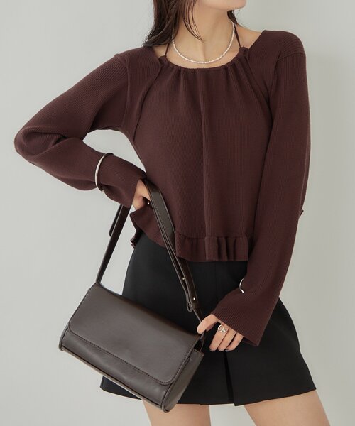 mystic(ミスティック)の「スクエアショルダーBAG(トートバッグ・レディース・ブラック/ブラウン・ONE SIZE)」の22枚目の写真