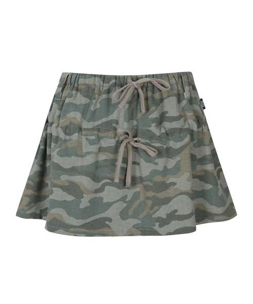 GILAARCHIVE(ギラアーカイブ)の「LETTERING ANGEL WING SHIRRING SKIRT_CAMO(スカート・レディース・その他・FREE)」の4枚目の写真