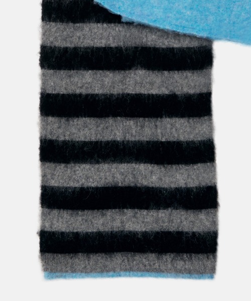 LE CIEL BLEU(ルシェルブルー)の「ブラッシュドモヘアストライプトスカーフ / Brushed Mohair Striped Scarf(ニット/セーター・レディース・ライトイエロー・36)」の4枚目の写真