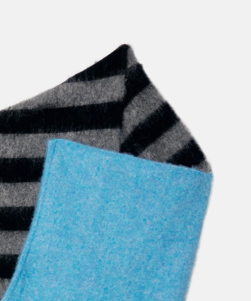 LE CIEL BLEU(ルシェルブルー)の「ブラッシュドモヘアストライプトスカーフ / Brushed Mohair Striped Scarf(ニット/セーター・レディース・ライトイエロー・36)」の2枚目の写真