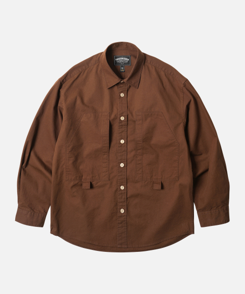 FRIZMWORKS(フリズムワークス)の「POCKET LOOP SHIRT _ BROWN(シャツ/ブラウス・メンズ・その他・LARGE/X-LARGE/SMALL/MEDIUM)」の1枚目の写真