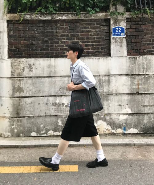 MUSINSA STANDARD（ムシンサスタンダード）の「ホワイトサテンバミューダパンツ[ブラック]（その他パンツ・メンズ・その他・38/36/34/28/29/32/30/31/33/26/27）」の14枚目の写真