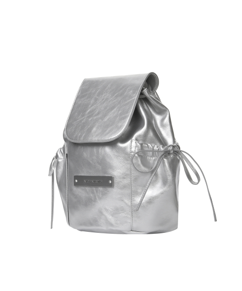 NICK&NICOLE（ニックアンドニコール）の「CRYSTAL LEATHER SHIRRING BACKPACK_SILVER（バックパック/リュック・レディース・その他・FREE）」の5枚目の写真