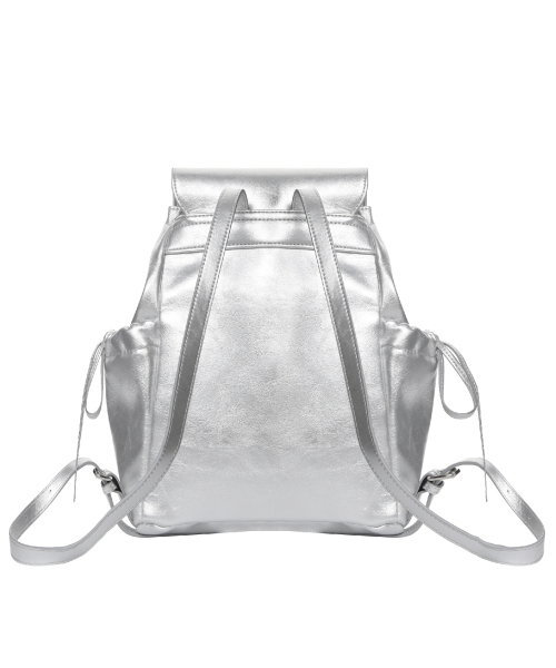 NICK&NICOLE（ニックアンドニコール）の「CRYSTAL LEATHER SHIRRING BACKPACK_SILVER（バックパック/リュック・レディース・その他・FREE）」の4枚目の写真