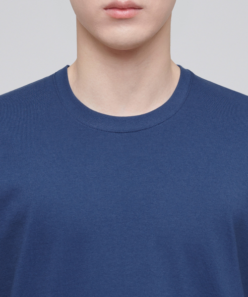 MUSINSA STANDARD（ムシンサスタンダード）の「[クールタンダード] リラックスフィットクルーネックTシャツ [ダスティブルー]（Tシャツ/カットソー・メンズ・その他・SMALL/MEDIUM/LARGE/X-LARGE/XX-LARGE/XXX-LARGE）」の3枚目の写真