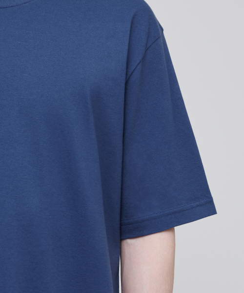 MUSINSA STANDARD（ムシンサスタンダード）の「[クールタンダード] リラックスフィットクルーネックTシャツ [ダスティブルー]（Tシャツ/カットソー・メンズ・その他・SMALL/MEDIUM/LARGE/X-LARGE/XX-LARGE/XXX-LARGE）」の5枚目の写真