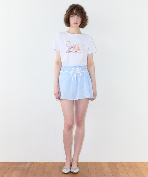 SINOON(シヌーン)の「Sinoon Breakfast Club T-Shirt (White)(Tシャツ/カットソー・レディース・ホワイト・FREE)」の2枚目の写真