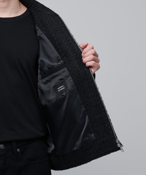 MUSINSA STANDARD（ムシンサスタンダード）の「ツイードミニマリストジャケット[ブラック]（ブルゾン・メンズ・その他・MEDIUM/LARGE/X-LARGE/XX-LARGE）」の3枚目の写真