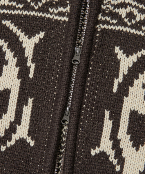 NOMANUAL(NOMANUAL)の「COWICHAN HOODED ZIP-UP - BROWN(ニット/セーター・レディース・その他・LARGE/X-LARGE/MEDIUM)」の7枚目の写真