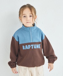 pairmanon（ペアマノン）の「【ぬくふわ】ユニセックス 裏起毛 ロゴプリント 配色ハーフジップ トレーナー（スウェット）」