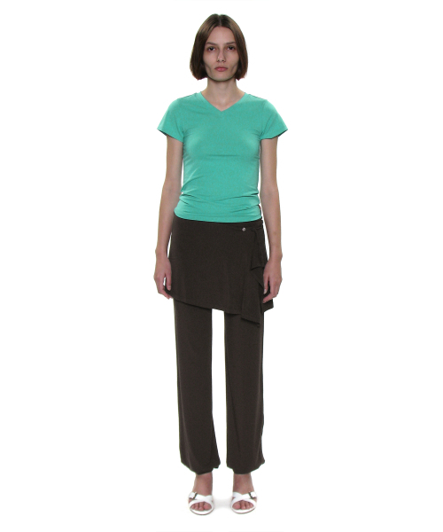 PARTIMENTO WOMEN(パルティメントウィメン)の「PWC Vネックベイビーティー_エメラルド(Tシャツ/カットソー・レディース・その他・SMALL/MEDIUM/LARGE)」の2枚目の写真