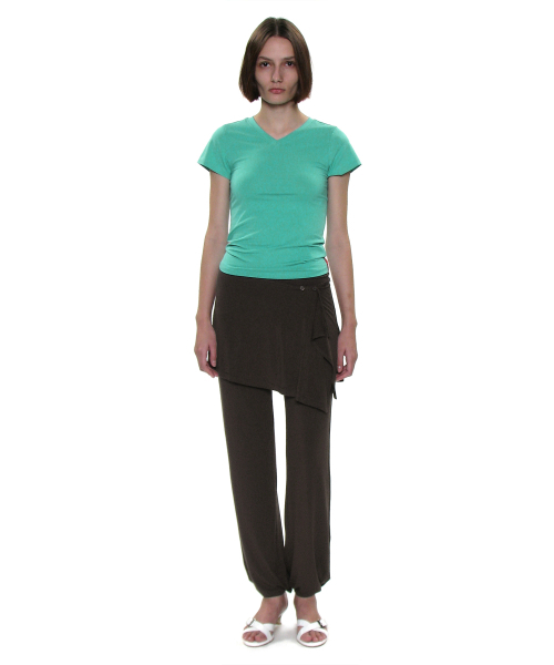 PARTIMENTO WOMEN(パルティメントウィメン)の「PWC Vネックベイビーティー_エメラルド(Tシャツ/カットソー・レディース・その他・SMALL/MEDIUM/LARGE)」の5枚目の写真