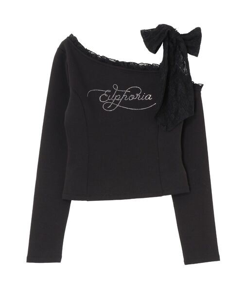 RESEXXY(リゼクシー)の「レーストリミングトップス(Tシャツ/カットソー・レディース・ホワイト/ブラック/グレー・FREE)」の6枚目の写真