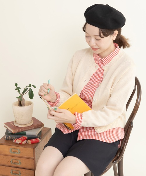 CHILD WOMAN（チャイルドウーマン）の「シルケットリリヤン いかりモチーフショートカーディガン（カーディガン/ボレロ・レディース・レッド/アイボリー/ネイビー・FREE）」の15枚目の写真