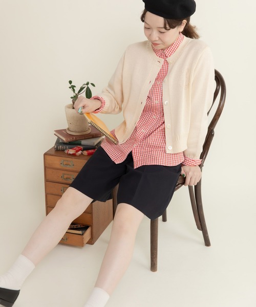 CHILD WOMAN（チャイルドウーマン）の「シルケットリリヤン いかりモチーフショートカーディガン（カーディガン/ボレロ・レディース・レッド/アイボリー/ネイビー・FREE）」の17枚目の写真