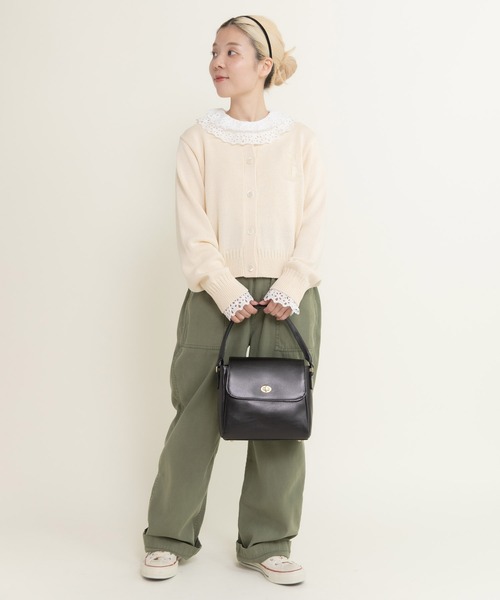 CHILD WOMAN（チャイルドウーマン）の「シルケットリリヤン いかりモチーフショートカーディガン（カーディガン/ボレロ・レディース・レッド/アイボリー/ネイビー・FREE）」の9枚目の写真