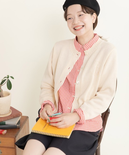 CHILD WOMAN（チャイルドウーマン）の「シルケットリリヤン いかりモチーフショートカーディガン（カーディガン/ボレロ・レディース・レッド/アイボリー/ネイビー・FREE）」の16枚目の写真