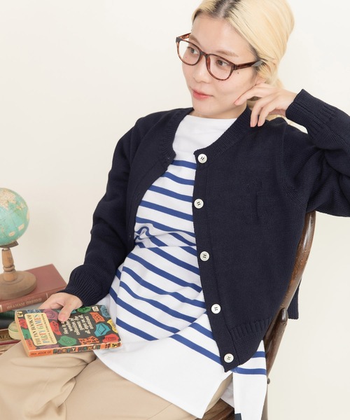 CHILD WOMAN（チャイルドウーマン）の「シルケットリリヤン いかりモチーフショートカーディガン（カーディガン/ボレロ・レディース・レッド/アイボリー/ネイビー・FREE）」の19枚目の写真