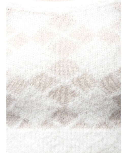 GYDA(ジェイダ)の「Argyll patternミニシャギーニットキャミ(キャミソール・レディース・ブラック/オフホワイト・FREE)」の20枚目の写真