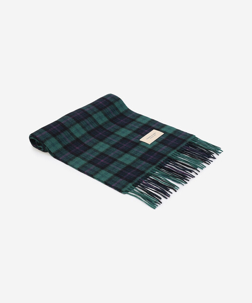 Morris & Sons（モリスアンドサンズ）の「MORRIS & SONS | カシミヤマフラー CHECK（マフラー・レディース・ブルー系その他/グリーン系その他/ピンク系その他・ONE）」の2枚目の写真