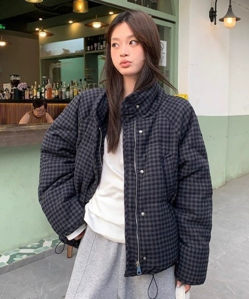 DEVICE（デバイス）の「チェック 中綿 ダウン アウター（ダウンジャケット/コート・レディース・その他1/その他2・FREE）」の7枚目の写真