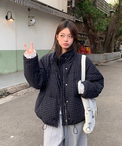 DEVICE（デバイス）の「チェック 中綿 ダウン アウター（ダウンジャケット/コート・レディース・その他1/その他2・FREE）」の9枚目の写真