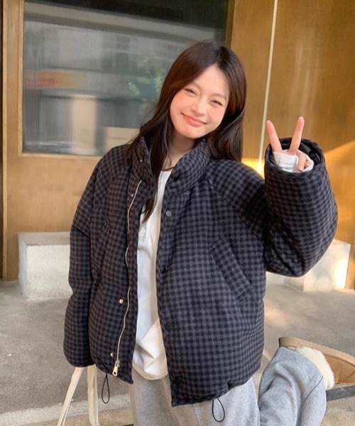 DEVICE（デバイス）の「チェック 中綿 ダウン アウター（ダウンジャケット/コート・レディース・その他1/その他2・FREE）」の10枚目の写真