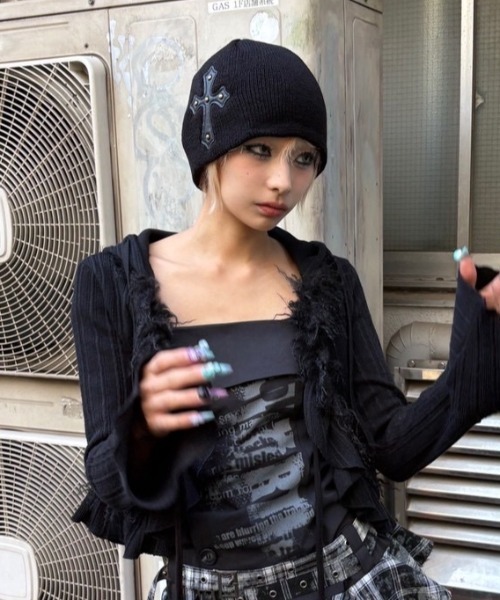 Never mind the XU】cross beanie / 【ネバーマインド ザ エックスユー