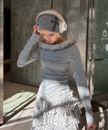 Never mind the XU（ネバーマインドザエックスユー）の「【Never mind the XU】cross beanie / 【ネバーマインド ザ エックスユー】クロスビーニー（ニットキャップ/ビーニー）」