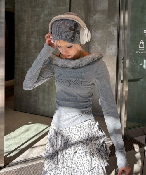 Never mind the XU（ネバーマインドザエックスユー）の「【Never mind the XU】cross beanie / 【ネバーマインド ザ エックスユー】クロスビーニー（ニットキャップ/ビーニー・メンズ・ホワイト/ベージュ/チャコール/ブラック/カーキ/グレー・ONE SIZE）」の11枚目の写真