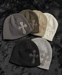 Never mind the XU（ネバーマインドザエックスユー）の「【Never mind the XU】cross beanie / 【ネバーマインド ザ エックスユー】クロスビーニー（ニットキャップ/ビーニー）」