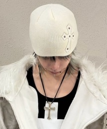 Never mind the XU（ネバーマインドザエックスユー）の「【Never mind the XU】cross beanie / 【ネバーマインド ザ エックスユー】クロスビーニー（ニットキャップ/ビーニー）」