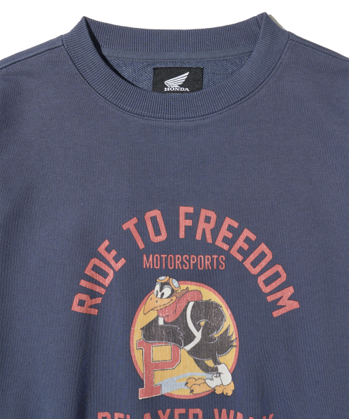 PHYPS MOTORCYCLE(フィップスモーターサイクル)の「Vintage Graphic Sweat Shirt Navy(スウェット・レディース・その他・LARGE/X-LARGE/SMALL/MEDIUM)」の3枚目の写真