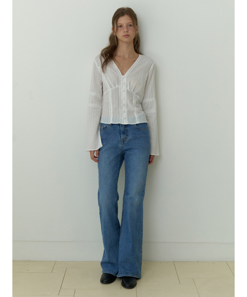RE_L(リエル)の「Ra boots-cut denim pants (blue)(その他パンツ・レディース・その他・MEDIUM/SMALL)」の2枚目の写真