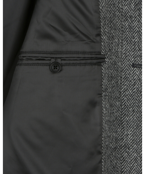 BESLOW(ビースロー)の「OVERSIZED HERRINGBONE ALPACA BALMACAAN COAT GREY HERRINGBONE(チェスターコート・メンズ・その他・SMALL/MEDIUM/LARGE/X-LARGE/X-SMALL)」の2枚目の写真