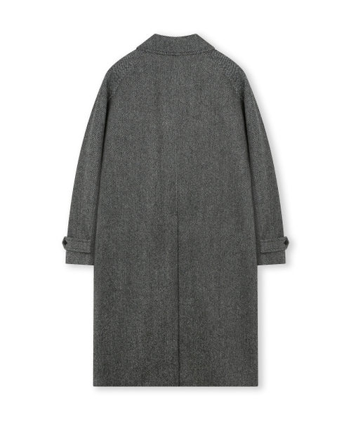 BESLOW(ビースロー)の「OVERSIZED HERRINGBONE ALPACA BALMACAAN COAT GREY HERRINGBONE(チェスターコート・メンズ・その他・SMALL/MEDIUM/LARGE/X-LARGE/X-SMALL)」の3枚目の写真