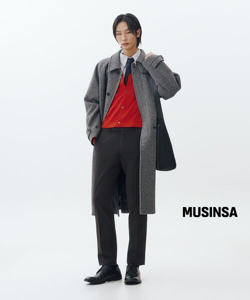 BESLOW(ビースロー)の「OVERSIZED HERRINGBONE ALPACA BALMACAAN COAT GREY HERRINGBONE(チェスターコート・メンズ・その他・SMALL/MEDIUM/LARGE/X-LARGE/X-SMALL)」の6枚目の写真