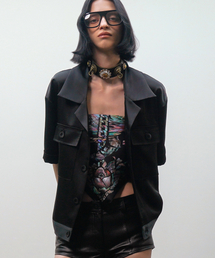 UNTAGE（アンテージ）の「フラップポケットオーバーシャツジャケット[ブラック(ユニセックス)]_UTS-FS95（ミリタリージャケット）」