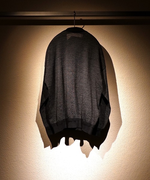 TROVE（トローヴ）の「TROVE 2025aw / J.R KNIT POLO LONG SLEEVE（ニット/セーター・メンズ・ベージュ/チャコール・3/1）」の4枚目の写真