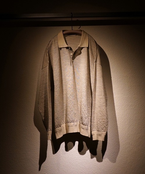TROVE(トローヴ)の「J.R KNIT POLO LONG SLEEVE(ニット/セーター・メンズ・ベージュ/チャコール・3/1)」の10枚目の写真