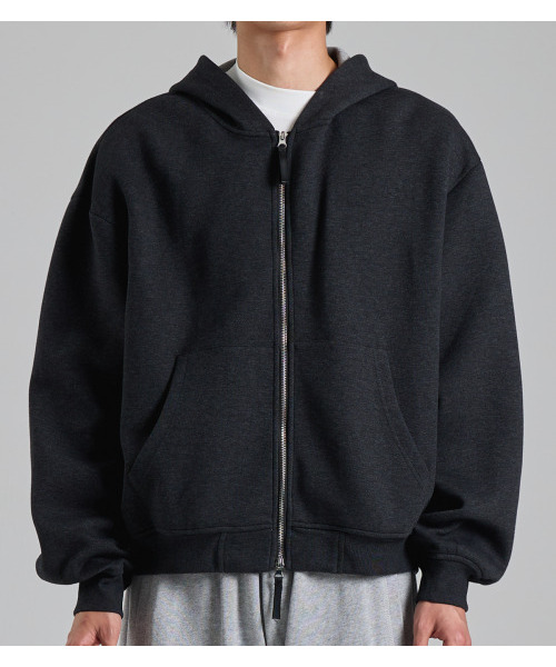BUTTON SEOUL(ボタンソウル)の「ツーウェイコットンフードジップアップ(ブラック)(パーカー・メンズ・その他・X-LARGE/MEDIUM/LARGE)」の2枚目の写真