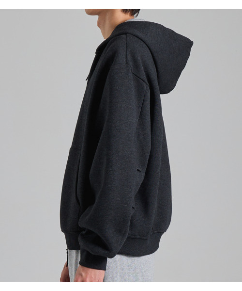 BUTTON SEOUL(ボタンソウル)の「ツーウェイコットンフードジップアップ(ブラック)(パーカー・メンズ・その他・X-LARGE/MEDIUM/LARGE)」の4枚目の写真