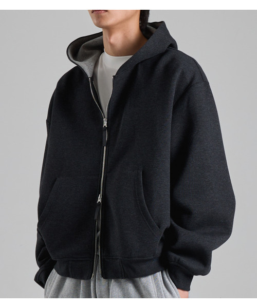 BUTTON SEOUL(ボタンソウル)の「ツーウェイコットンフードジップアップ(ブラック)(パーカー・メンズ・その他・X-LARGE/MEDIUM/LARGE)」の6枚目の写真