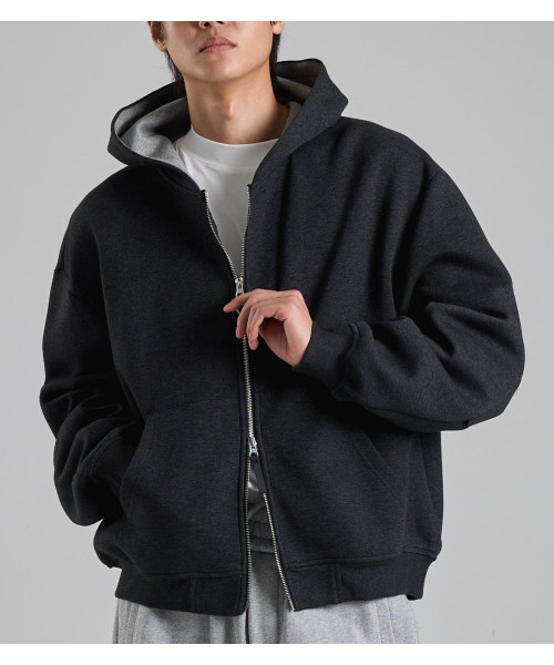 BUTTON SEOUL(ボタンソウル)の「ツーウェイコットンフードジップアップ(ブラック)(パーカー・メンズ・その他・X-LARGE/MEDIUM/LARGE)」の8枚目の写真